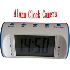 1280*960 Alarm white Clock Camera with Remote Controller Spy Clock Camcorder with PC Camera(8GB)